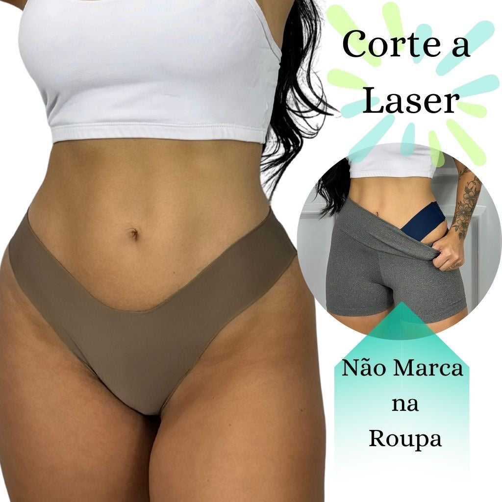 Compre 5 Sutiãs Básico e ganhe 5 Calcinhas Sem Costura Corte a Laser